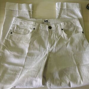 Lee White Straight Leg Jeans Versatile Summer Wear